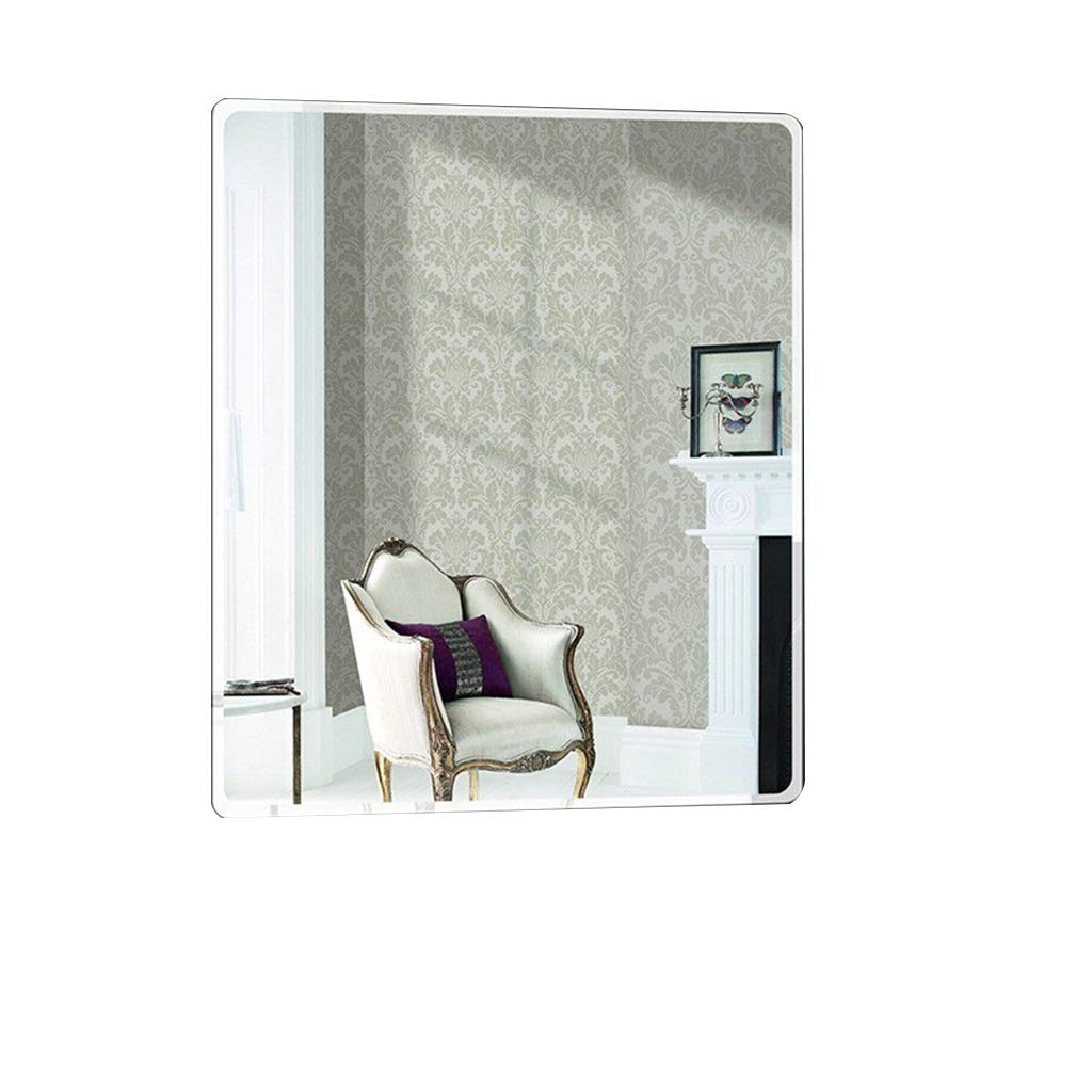 Bathroom Mirror Cosmetic Mirror Geometric Wall Mounted Straight Edge Decorative Mirror Frameless Wall Mirror for Bathroom