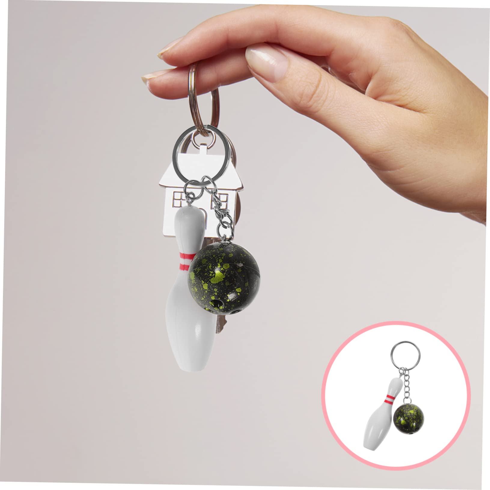 Amazon.co.jp: [AOKWAWALIY] 6個 ボウリングキーホルダー ボウリング