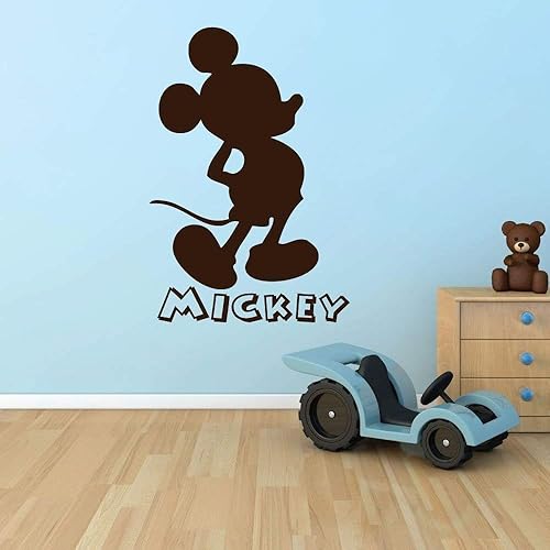 Mickey Mouse Silhouette Wall Decal - Vinyl Decor, Mickey Silhouette, Home Decor - Birthday Party Decoration