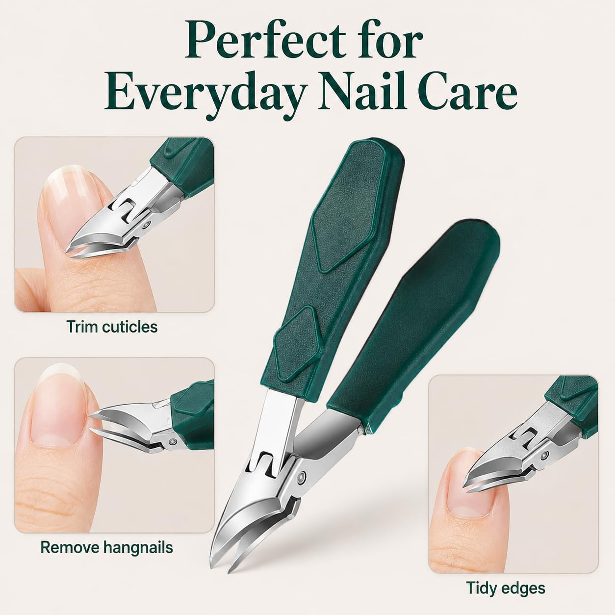 Wide Jaw Opening Anti-Splash Slanted Nail Clipper, Eagle Beak Beveled Nail Clippers, Curved Toenail Clippers for Thick, Thick Toe Nail Clippers Heavy Duty for Thick Nails, Seniors (Green)