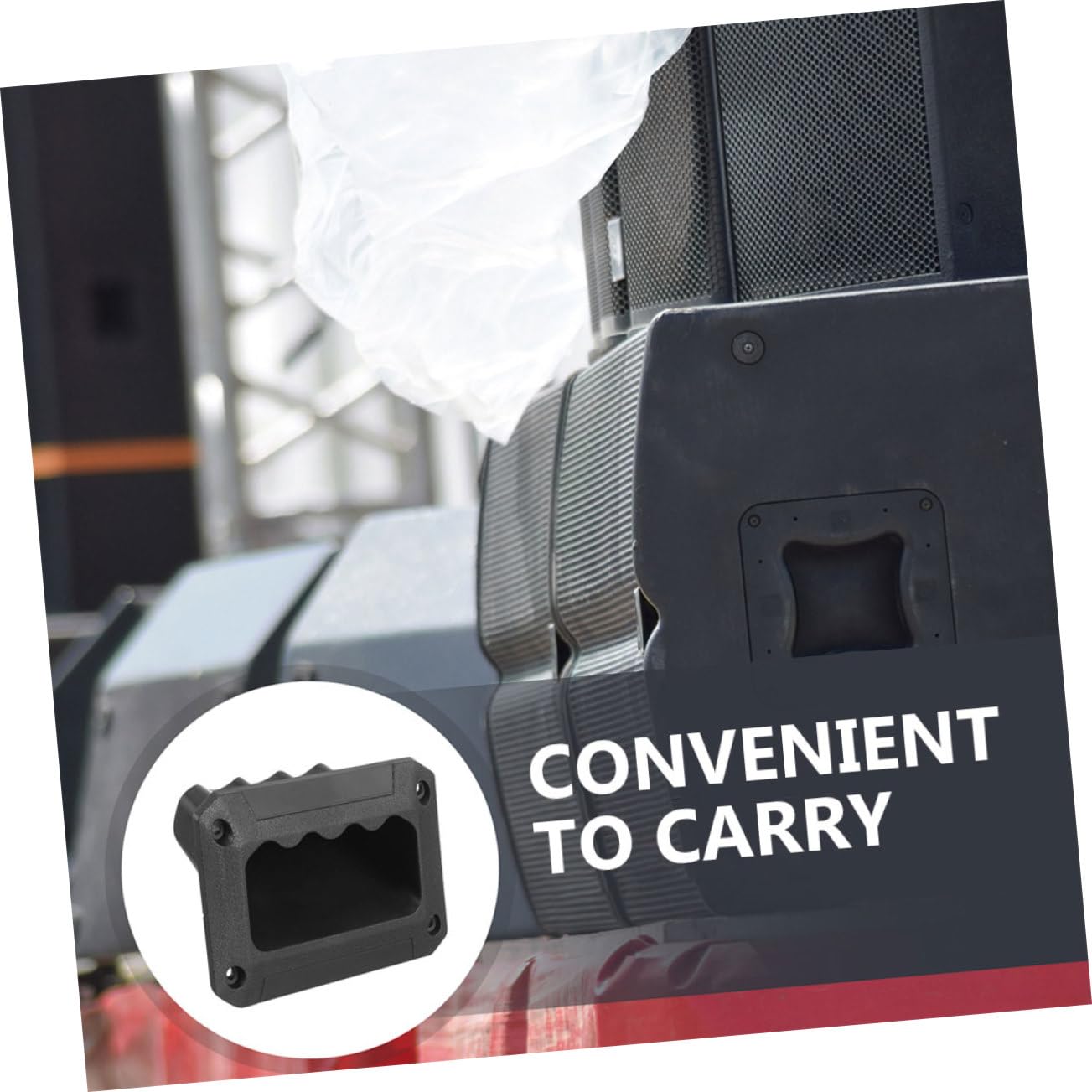 ARTIBETTER 12pcs Plastic Speaker Handles Sturdy Side Pull Handles for Audio Speaker Replacement Compact Design Comfortable Grip for Cabinet and Case Use