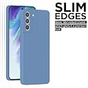 Pikkme Back Cover for Samsung Galaxy S21 FE 5G | Slim Soft Matte Silicone Cover with Camera Protection & Shockproof Bumper Case (Blue) gallery image