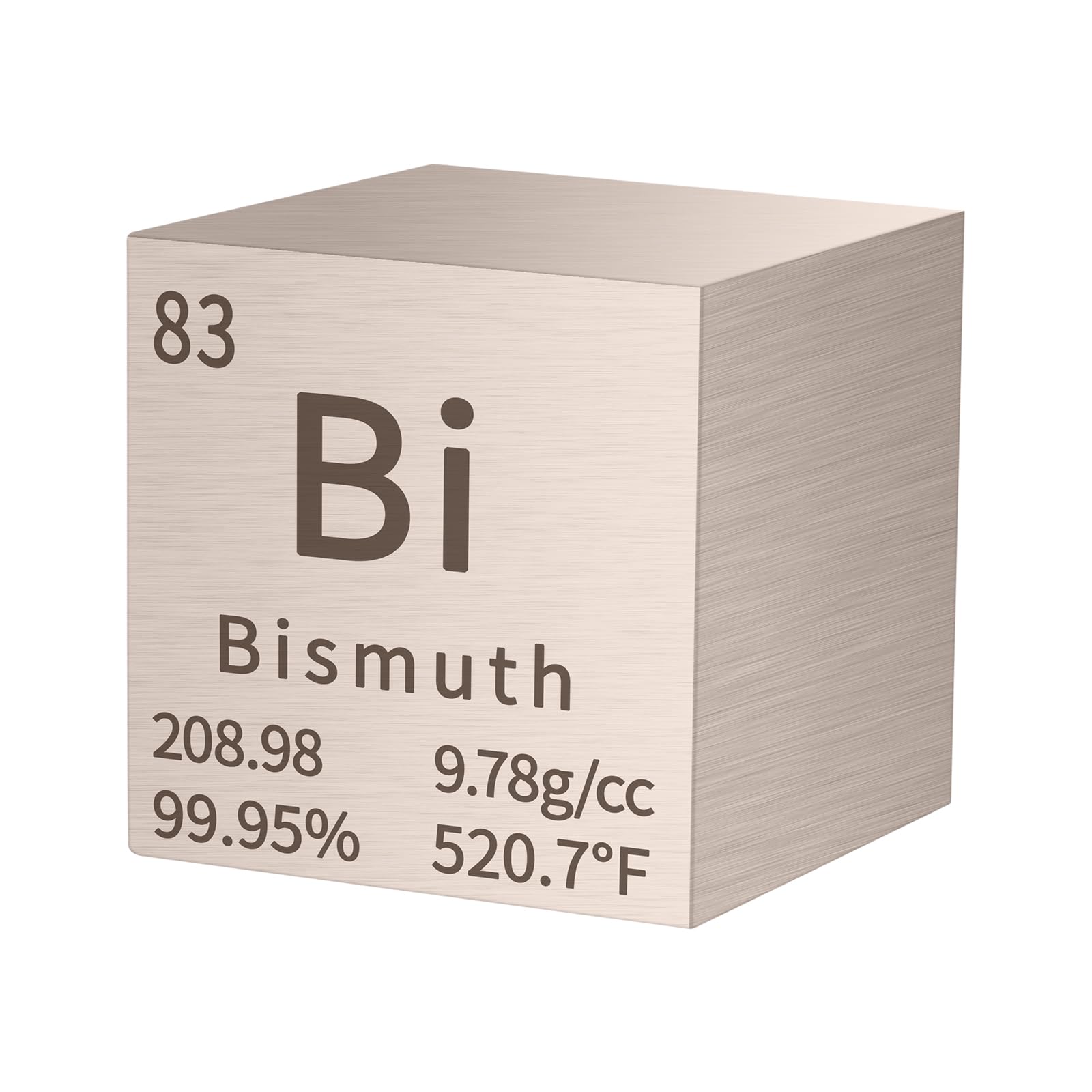 Bismuth Cube Metal Density Cubes Pure Metal High Density Element Cube for Element Collections Lab Experiment Periodic Table Collection DIY Teacher Science Creative Gift(Bismuth,1 Inch)