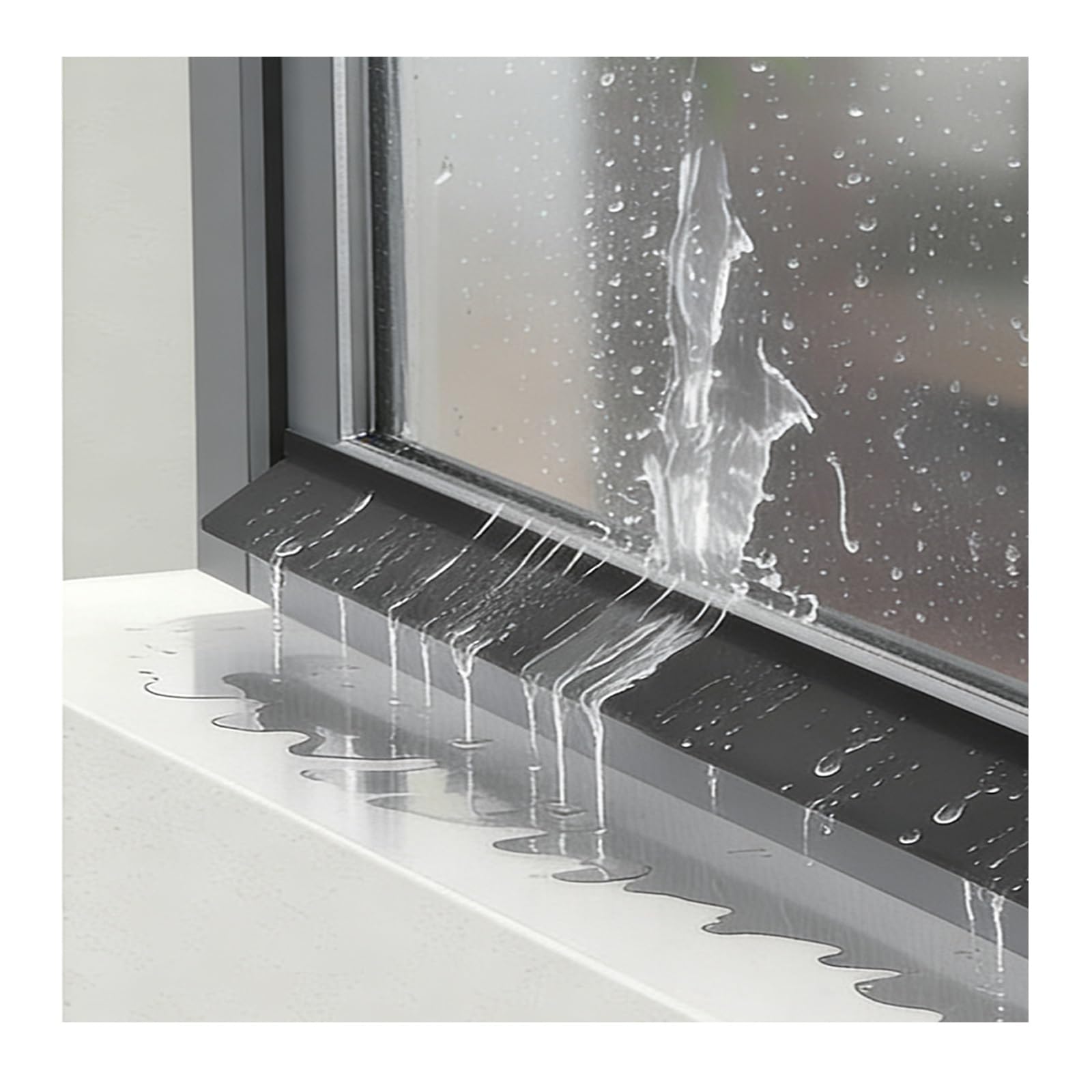 Barrera de agua para alféizar plegable: protege tus puertas y ventanas de tormentas con 2,5m