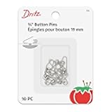 Dritz 73 Button Pins, Size 00, Nickel (10-Count)