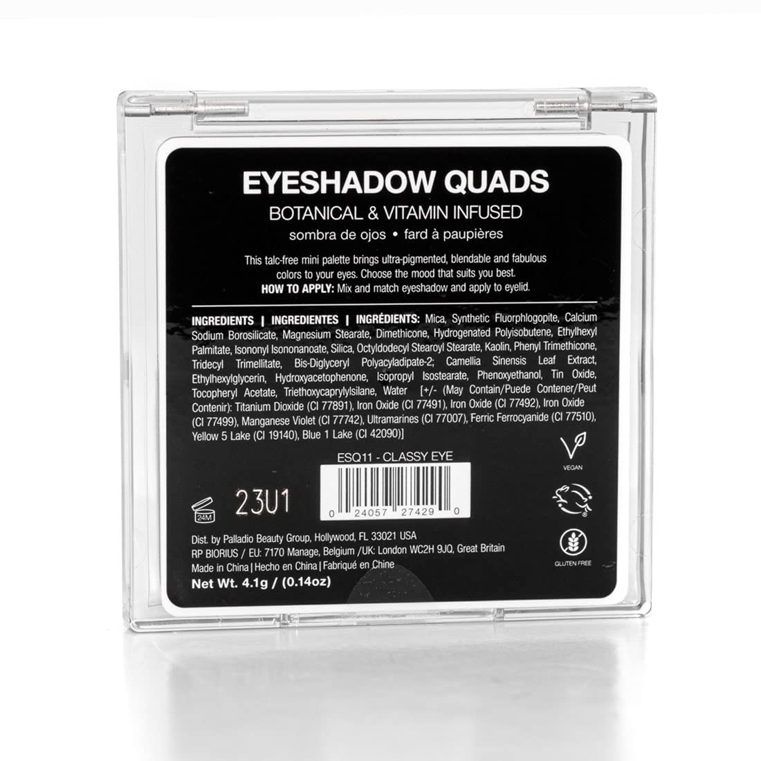 Palladio Eyeshadow Quads, Velvety Pigmented Blendable Matte, Metallic & Shimmer Finishes, Creamy Formula, Four Way Quad Eye Shadow Palette, Talc-Free (Classy) - Image 10