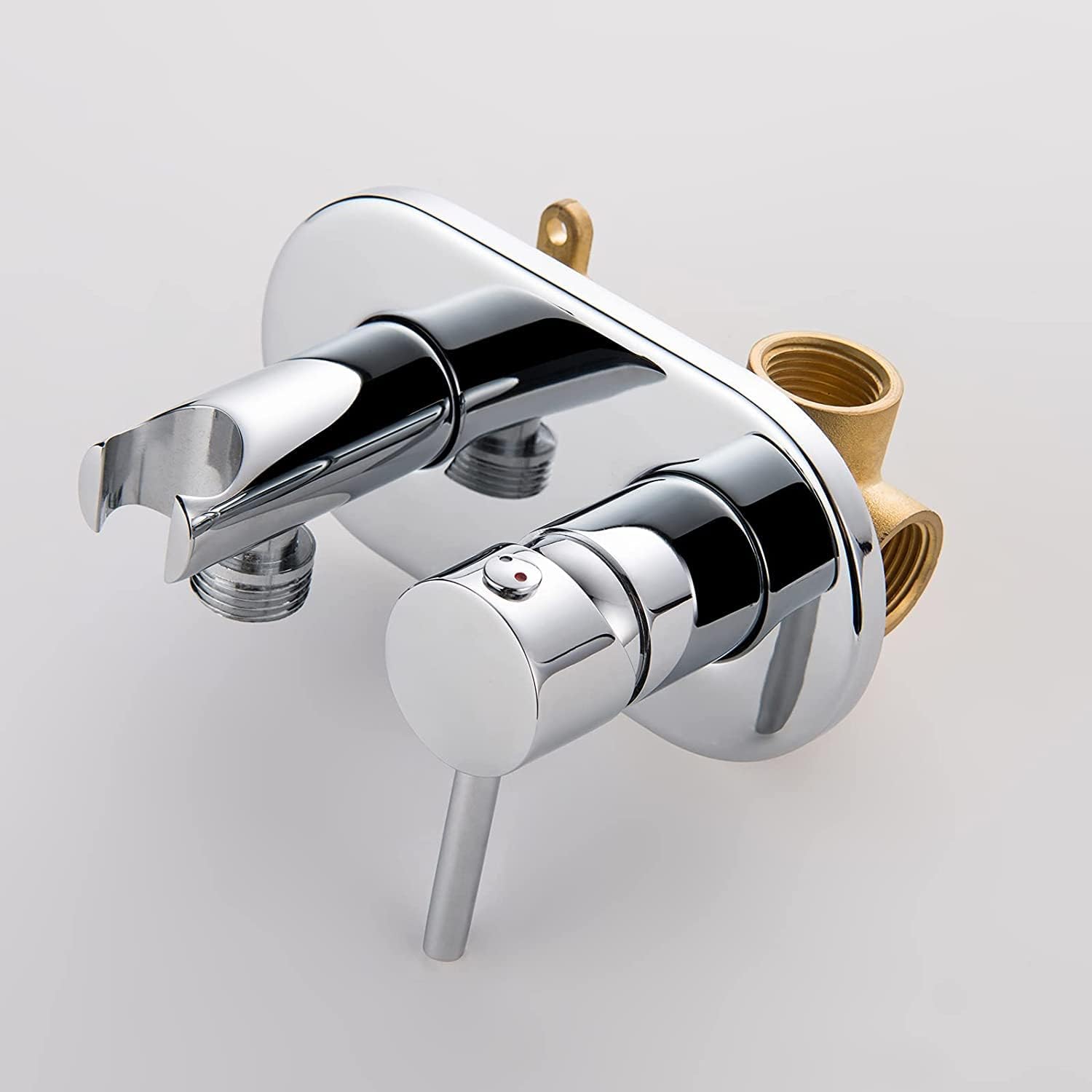 ToiletSpray Set HandheldSprayer for Toilet, Brass Cloth Diaper Sprayer Kit Chrome Baby Diaper Cloth Washer Hot and Cold Water HandheldToilet Attachment Sprayer with 1.2m Shower Ho(Round)