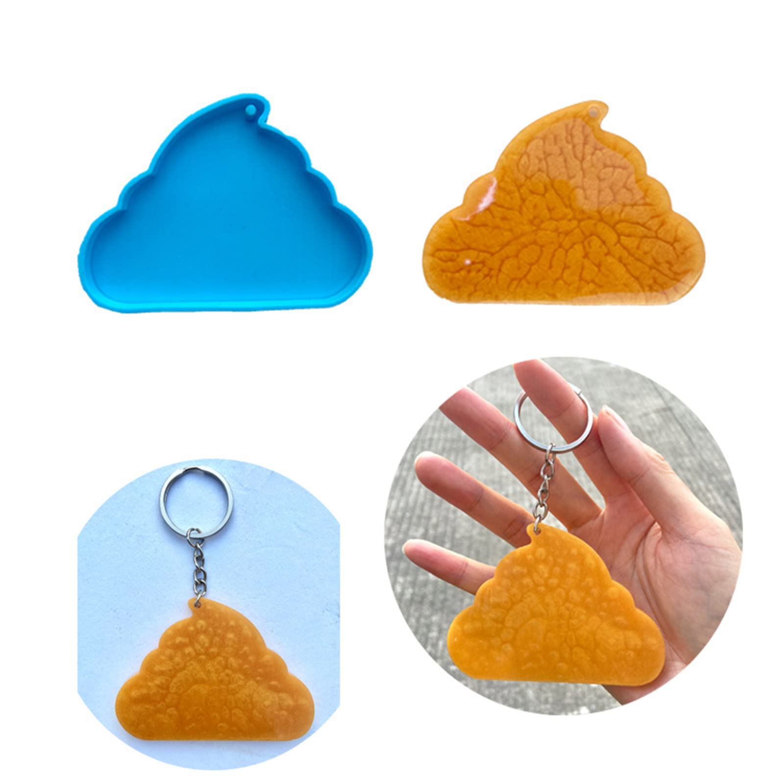 4 Portachiavi Divertenti A Forma Di Cacca - In Silicone Morbido, Regalo Creativo - Foto 2