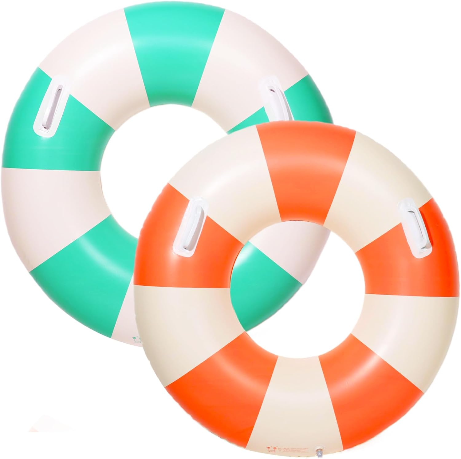 2PCS Large Swimming Pool Tubes Inflatable Pool Floats for Adult Swim Ring Floaties Inflatable Swimming Pool Raft Summer Beach Lounger Float Party Supplies image 5