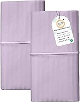 Vista 13 de Feather & Stitch - Juego de 2 fundas de almohada estándar de 100 % algodón, 500 hilos, fundas de almohada suaves con cierre tipo sobre, suaves