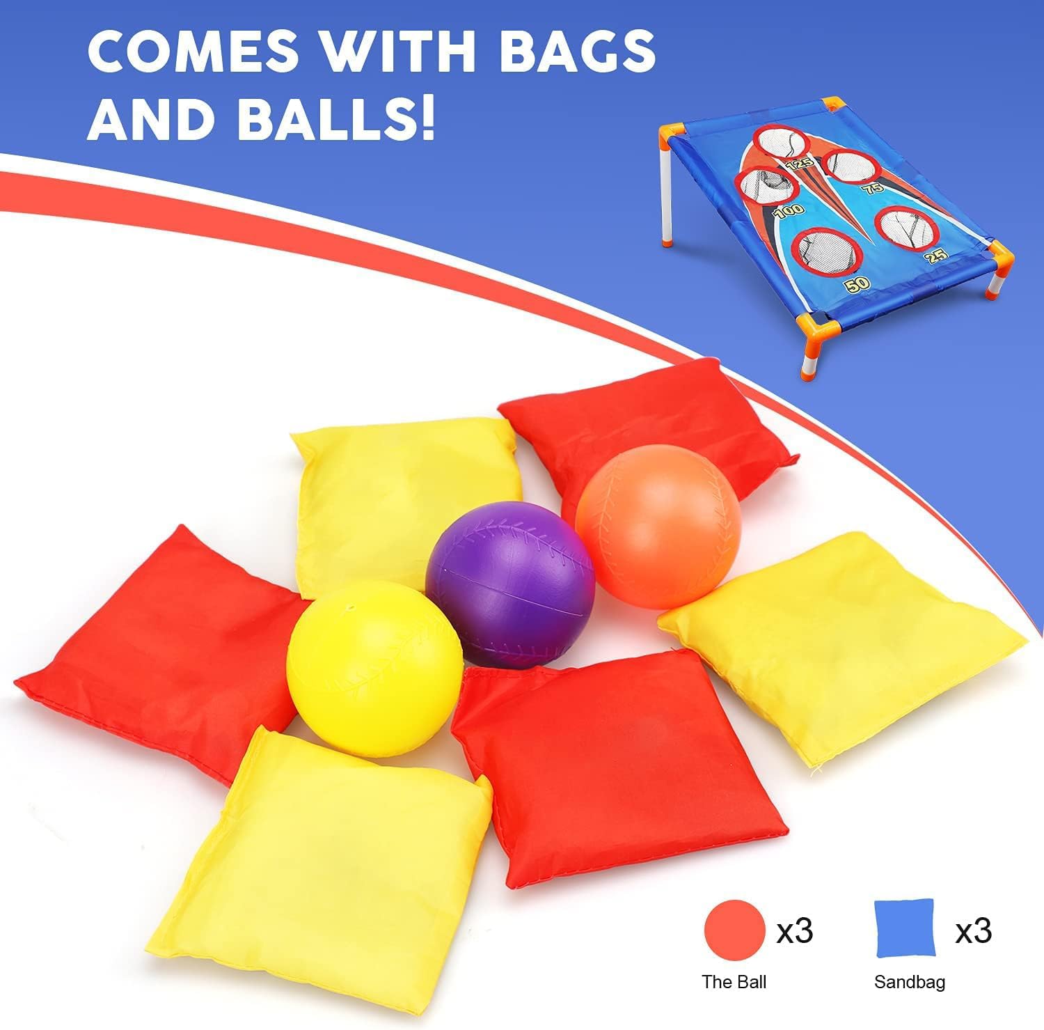 Jeu de lancer Fidtoy pour enfants avec des sacs de sable pour le plaisir en famille