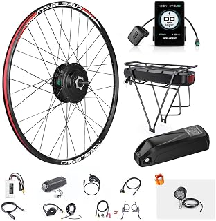 BAFANG Hub Motor Kit 48V 500W Rear Wheel 26" 27.5" 700C Electric Bike Conversion kit with 48V20Ah Downtube Battery and LCD Display, Brushless Hub Motor E-bike Conversion Kit