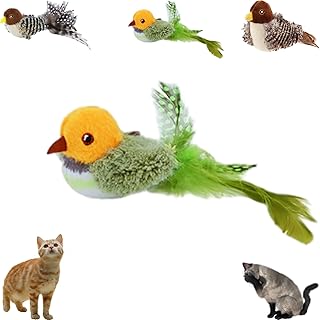 Chirping Flapping Bird Cat Toy, Chirp Paws Flapping Bird, Interactive Chirping Bird Cat Toy, Plush Cat Toys for Bored Indoor Cats (style3)