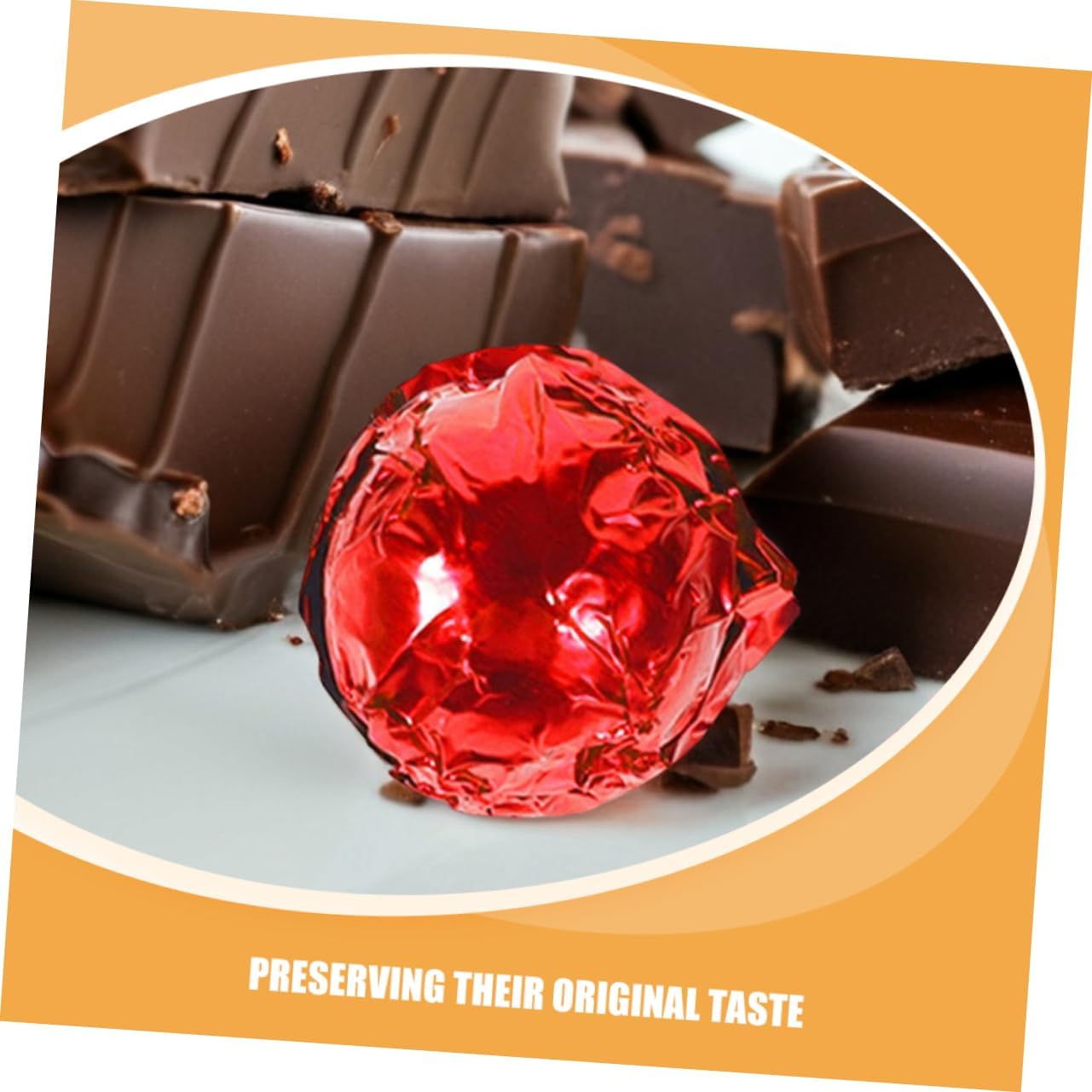 Garneck 200pcs Aluminum Foil Chocolate Packaging Bright for Homemade Treats Freshness Retention for Sweets and Snacks for Celebrations