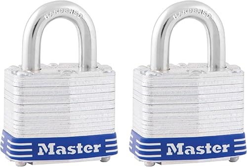 Master Lock - Candado con llave 3T, plata, 14,2 x 4,1 x 3 cm
