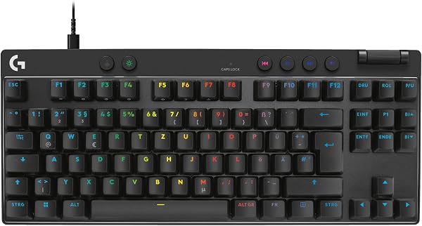 Logitech G PRO X TKL Rapid Tenkeyless kabelgebundene Gaming Tastatur mit magnetischen Analogschaltern, Trigger-Modus, einstellbarem Auslöser, anpassbarer RGB-Beleuchtung, DEU QWERTZ - Schwarz - 1