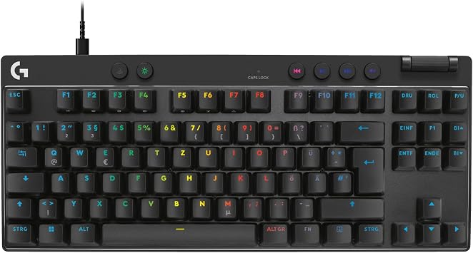 Logitech G PRO X TKL Rapid Tenkeyless kabelgebundene Gaming Tastatur mit magnetischen Analogschaltern, Trigger-Modus, einstellbarem Auslöser, anpassbarer RGB-Beleuchtung, DEU QWERTZ - Schwarz