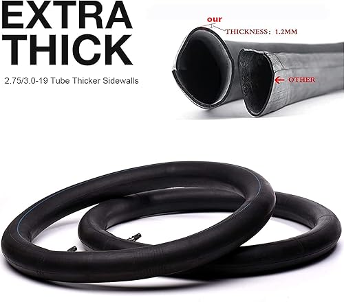 Miniatura 6 de 2.75-19 3.00-19 Tubo interior de alta resistencia 80-19 100-19 tubos de neumáticos con vástago de válvula recto TR4 repuesto para CRF KLX TTR