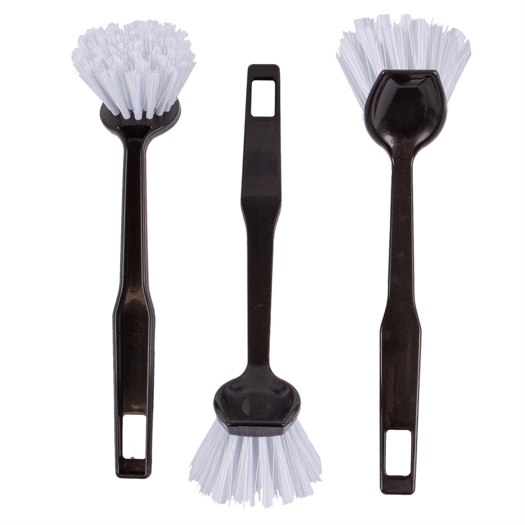Ashley Dish BrushesPack Of 3Long Handle Polypropylene Washing Up Pot Pan Cleaning Scrub Brush Set from B&Q