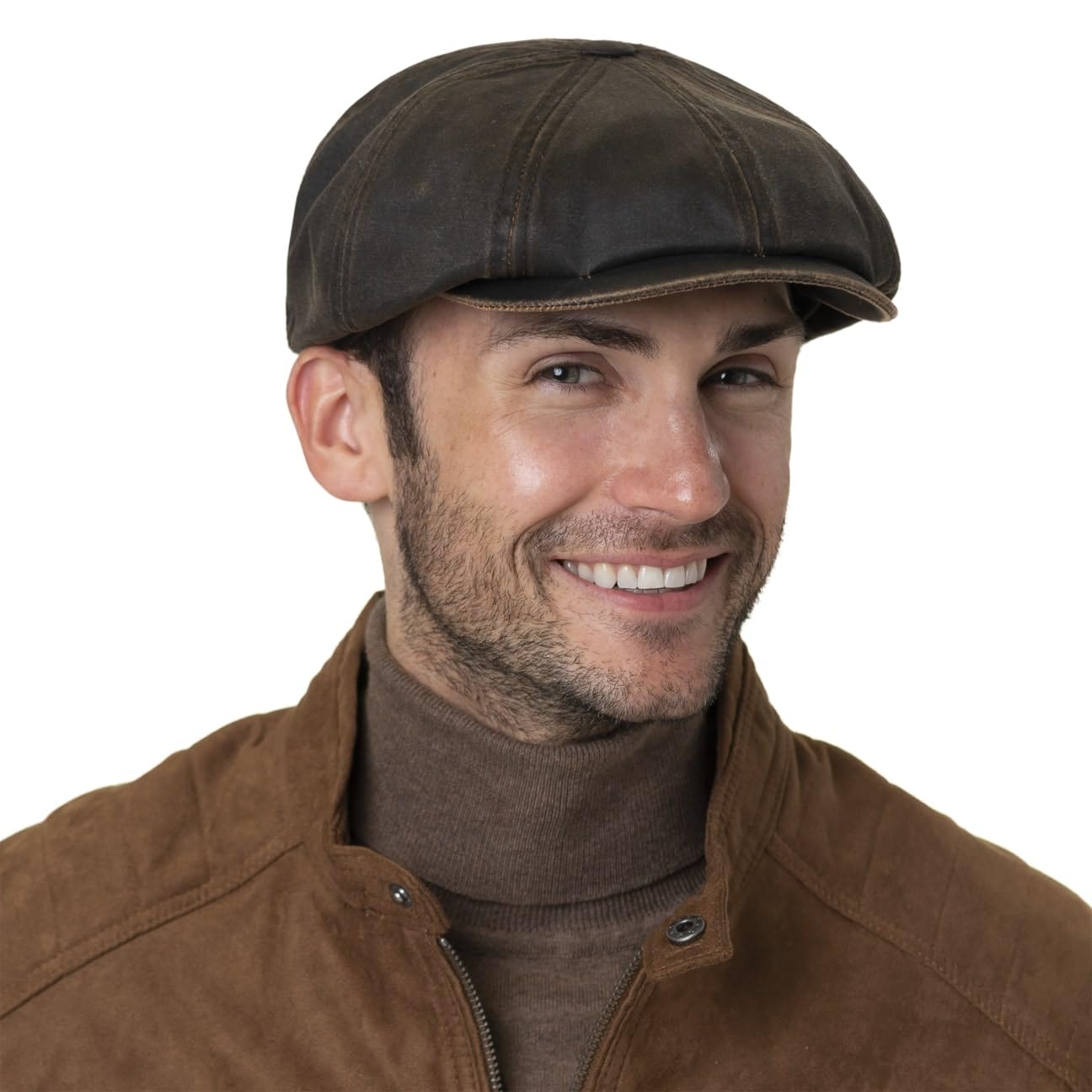 Stetson Gorra Plana Hatteras Old Cotton Newsboy Protección UV 40 Impermeable Boina Algodón Mujer Hombre Verano Invierno