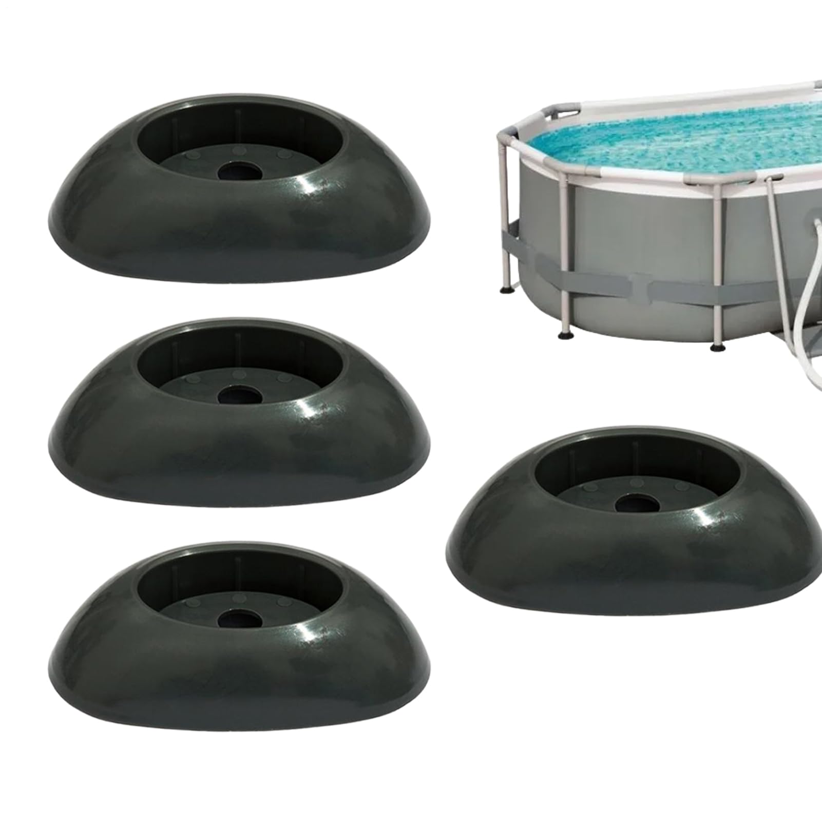 4PCS Pool Leg End Cap Footings, Vertical Pool Leg End Cap Replacement, Aboves Ground Swimming Pools Replacement Parts