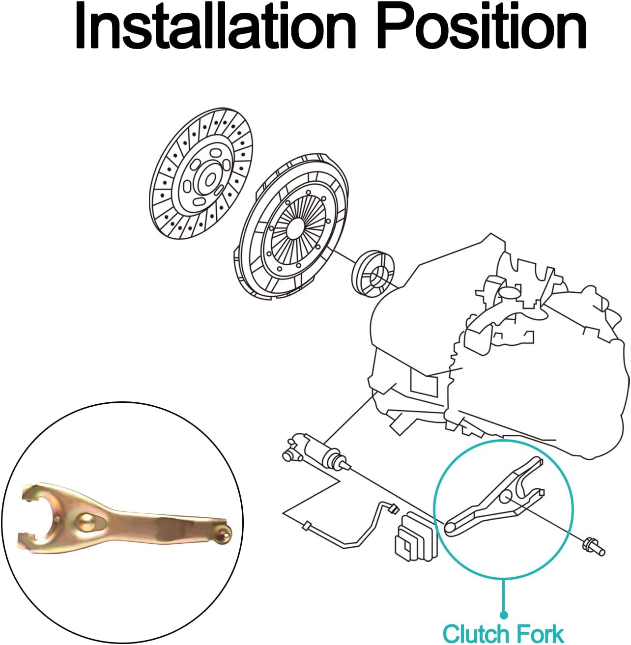 Clutch Fork 3892632 14037647 14066235 OE Replacement For 1968-1972 Chevy Camaro Chevelle Nova El Camino Monte Carlo GMC Sprint Most 3, 4, 5 Speed Transmissions GM