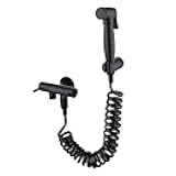 NBAAYIK Black Handheld Bidet Sprayer for Toilet, Single Cold Water Bathroom Cloth Diaper Sprayer Set Brass Wall Mounted Toilet Bidet Sprayer Kit for Personal Hygiene