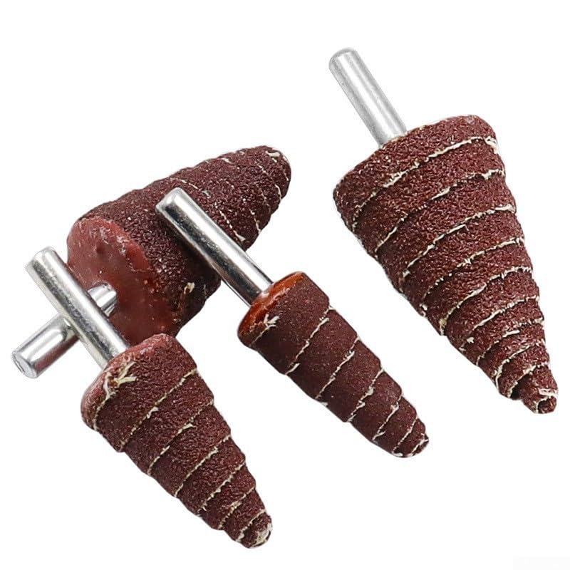 80 Grit Tapered Cone Grinding Head for Efficient Polishing, and Practical Suitable for Electric and Pneumatic Tools (15mm)