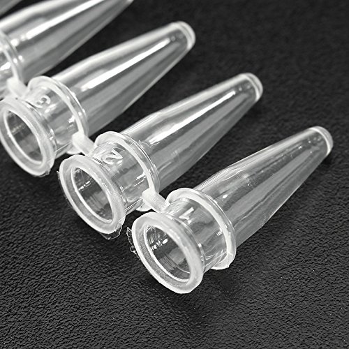 MASUNN 5 Stück Polypropylen Pcr Tube Strip konisch Bottom 8 Tube Strip mit Flat Caps 8 x 0,2 ml
