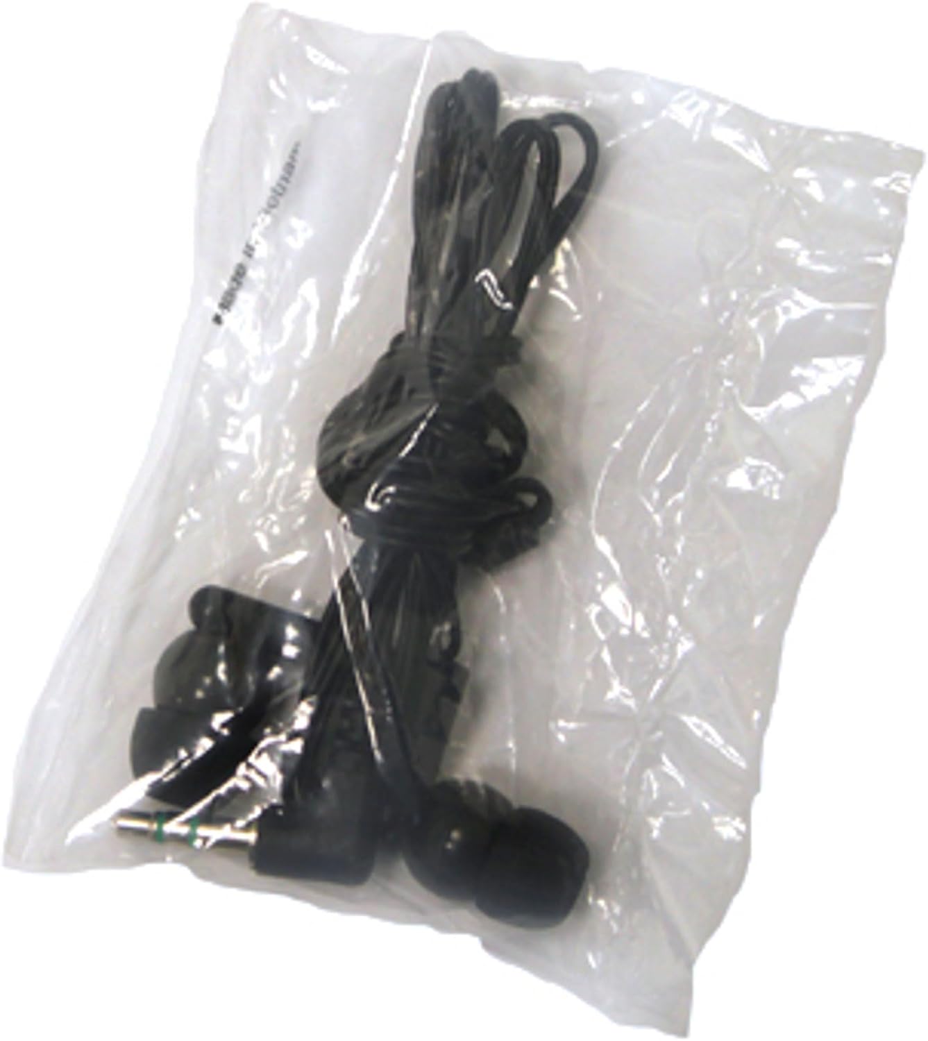 Avid Disposable Earbuds AE-215 Stereo Rubber Tip Bulk Earbuds, Black (500 Pack)