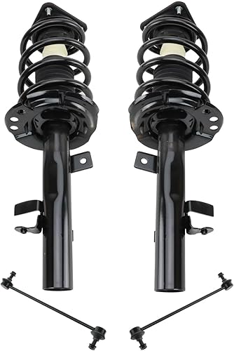 Miniatura 696 de TRQ Kit de suspensión delantera, conjunto de amortiguadores y resortes, barra estabilizadora, enlace estabilizador compatible con Chevrolet