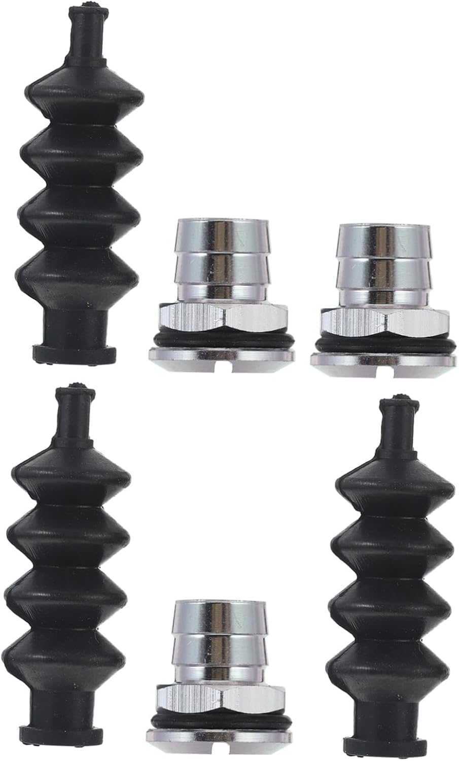 Levemolo Rc Boat and Sturdy Mount 3 Sets Push Rod Rubber Seal Bellow with Aluminum Mount, Waterproof Protection for Model Boat Building Accessories, for DIY Upgrade and Model Ship