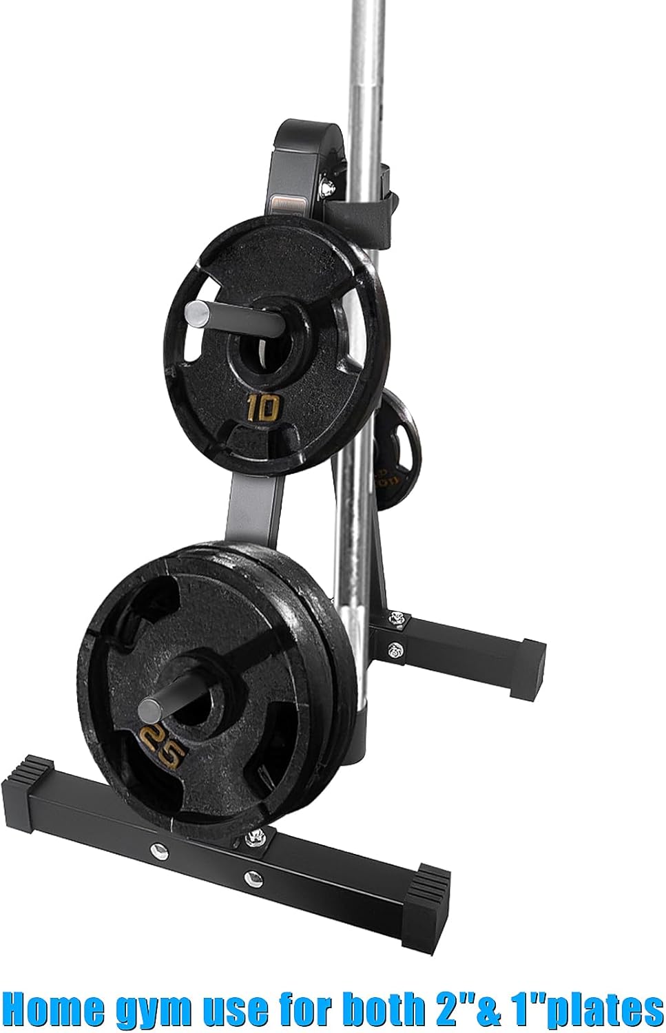 Luwint Weight Plate Tree Rack with Barbell Storage for Home Gym