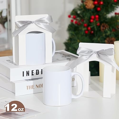 Miniatura 6 de Kosiz 36 cajas de tazas de sublimación, bolsas de regalo, caja de regalo con ventana, cajas de taza para envío, caja de embalaje de regalo para