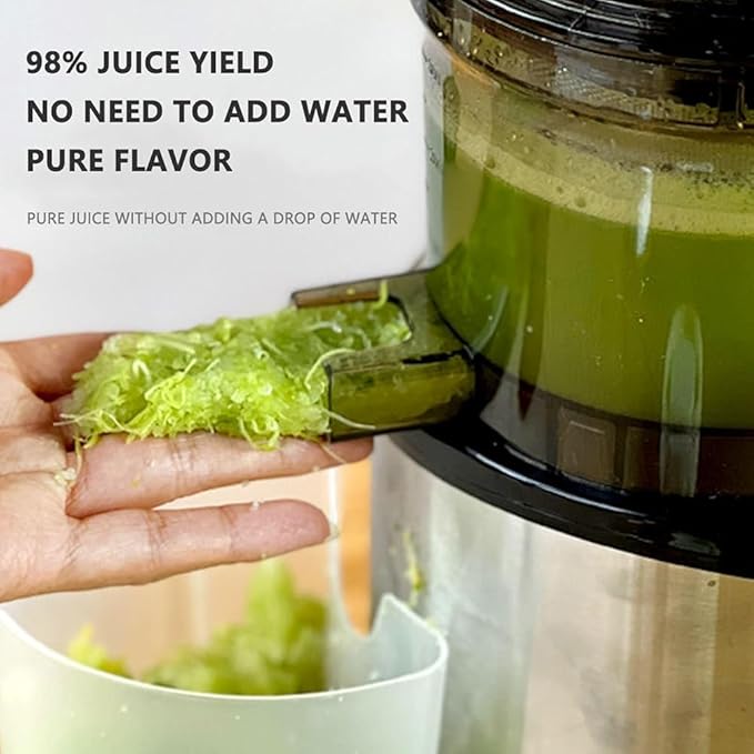 Extractor de Jugos Prensado Frío Boca Ancha 3.15'' 350W 110V miniatura 4