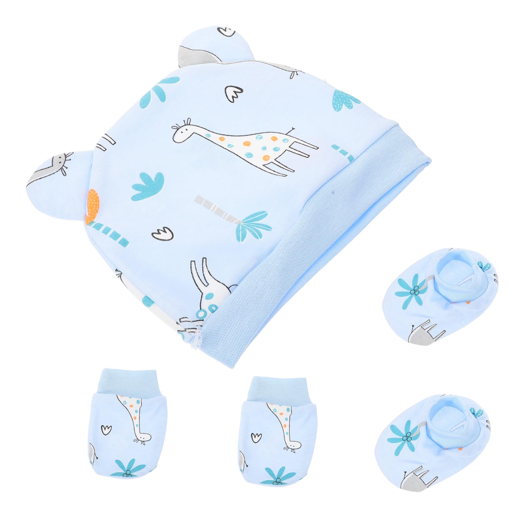 3 Juegos Conjunto De Tres Piezas Para Recién Nacido Sombreros De Bebe Calcetines De Niñas Sombrero De Bebe Gorro Para Algodón Necesidad Bebita Europeo y Americano