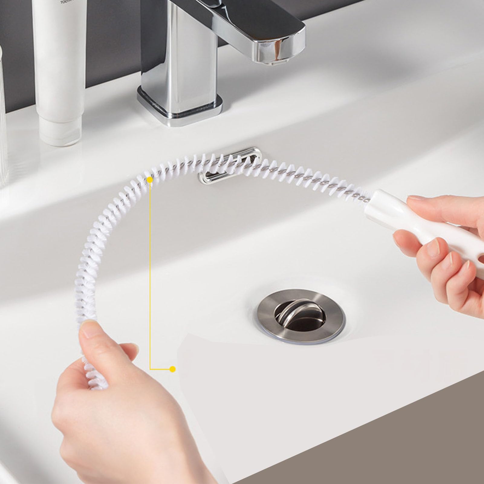 Flexible Drain Clog Remover Drain Clog Remover Tool, Drain Cleaner Hair Clog Remover Tool Reusable Hair Clog Remover for Sink, Spiral Design, Bendable