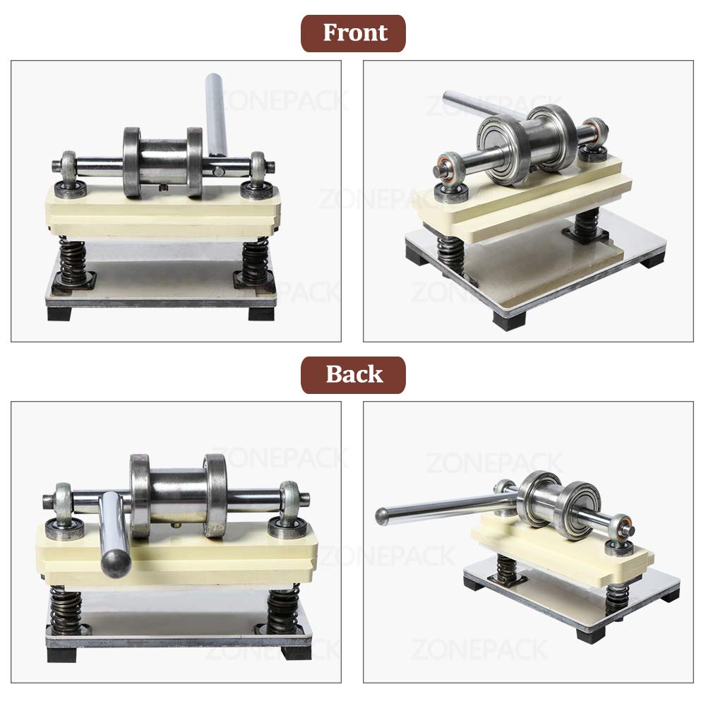 ZONEPACK Manual Leather Die Cutting Machine Pressing Machine Paper Cutter Double Guiding Shaft Leather Embossing Machine Leathercraft Cutting Machine for Various Materials