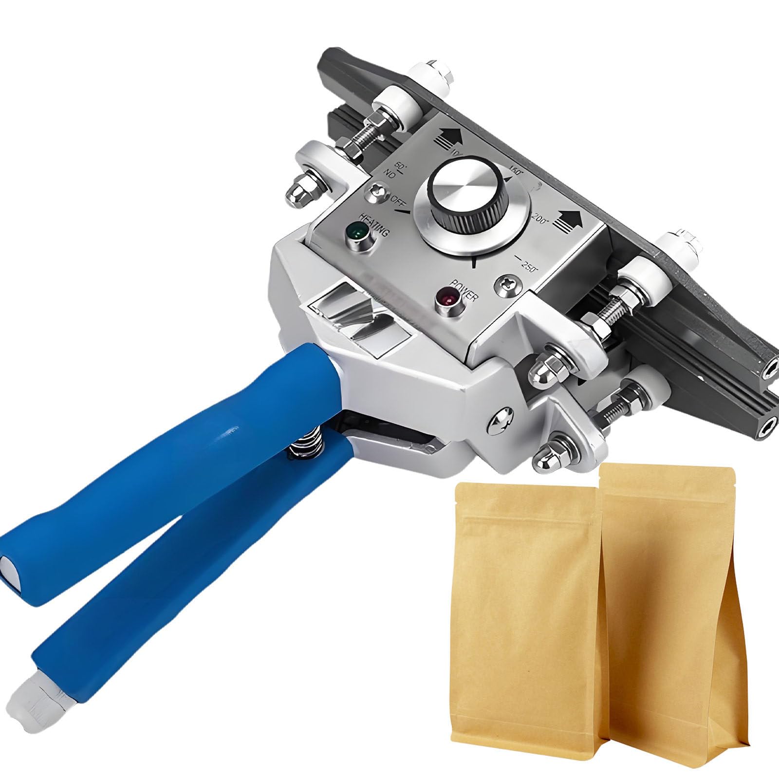 Machine De Scellage De Bords Portable, Largeur De Scellage 10 Mm, ContrôLe De La TempéRature 0-300 °C, UtiliséE pour Sceller Les Sacs en Papier Kraft Et Les Sacs en Aluminium.