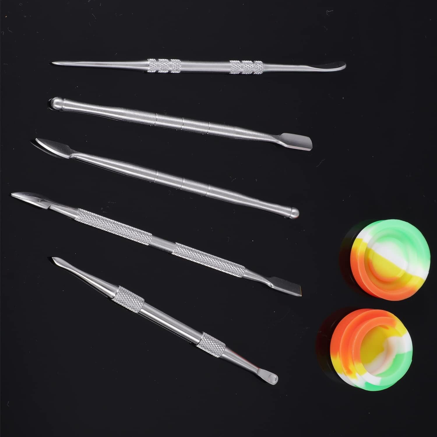 6-Piece Wax Carving Tool Set, Double-Ended Stainless Steel, Silver