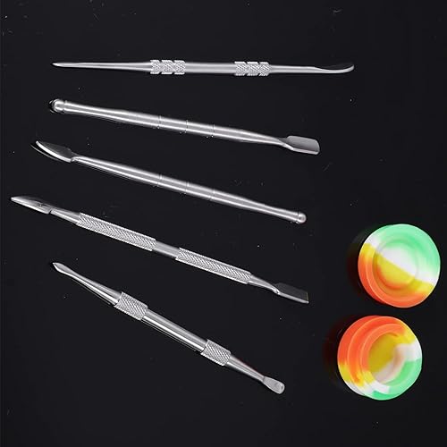 Miniatura 9 de Juego de 6 herramientas de tallado de cera, herramienta de tallado de doble extremo, herramientas de escultura de cera de acero inoxidable con tarro