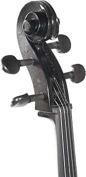 Cecilio CECO-4BK Ebony Electric Silent Metallic Black Cello in Style 4, Size 4/4 (Full Size)