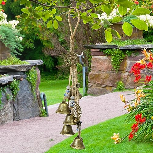 Hexenglocken Garten Windspiel, Windspiel Garten Hängend, Windspiele mit klarem Klang, Windspiel Metall für den Innen und Außenbereich, 38 mm