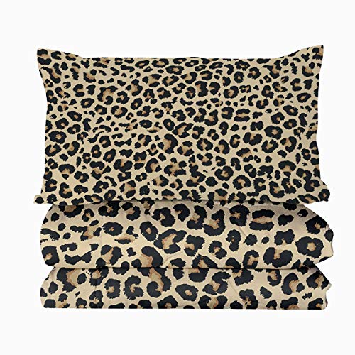 Blessliving Leopard Comforter Set Animal Print Cheetah Twin/Twin Xl Bedding 3 Piece Golden Comfortable Comforter With 2 Pillow Shams Home Bedding Sets #TOP5