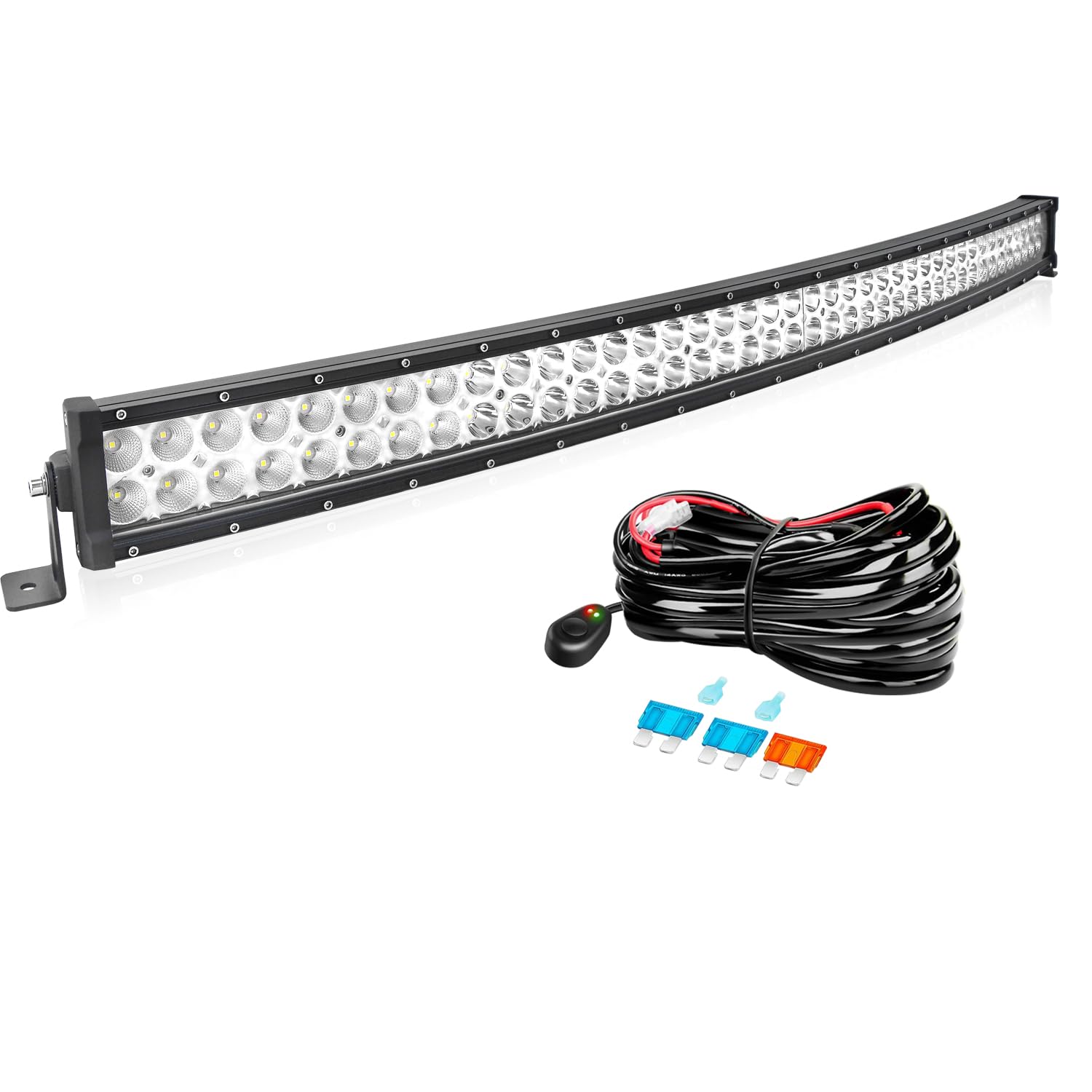 AUXTINGS 42 cale 240W zakrzywiony punkt powodziowy combo światło LED bar światła do jazdy przeciwmgielne oświetlenie terenowe do SUV UTE AV ciężarówki 4x4 łódź