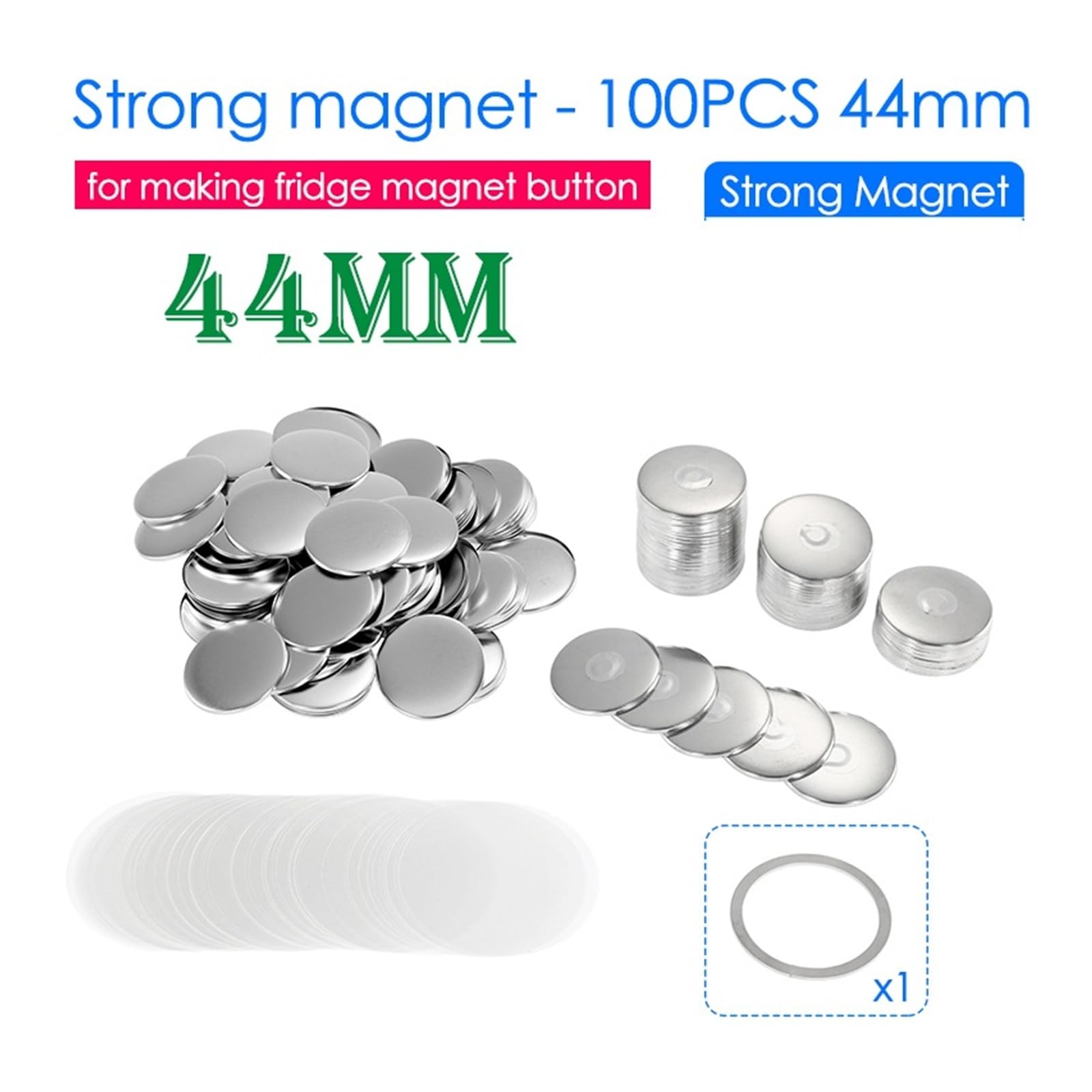 Zestaw 50/100 sztuk 25/32/37/44/58 mm guzików na lodówkę DIY Materiały do produkcji, magnesów, odznak Różnego przeznaczenia