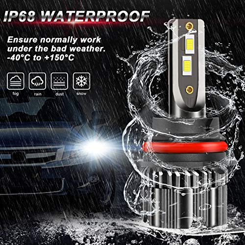 Lrter 9007/Hb5 Led Headlight Bulbs 12000 Lumens Super Bright 60W 6000K White High Beam/Low Beam Led Headlights Conversion Kit With Fan, Pack Of 2 #TOP5