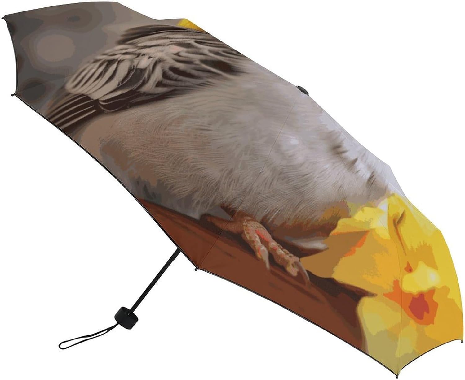 Folding Small Sun Umbrella Cute Cockatiel Windproof Travel Umbrella Lightweight Small And Compact Suit for Pocket