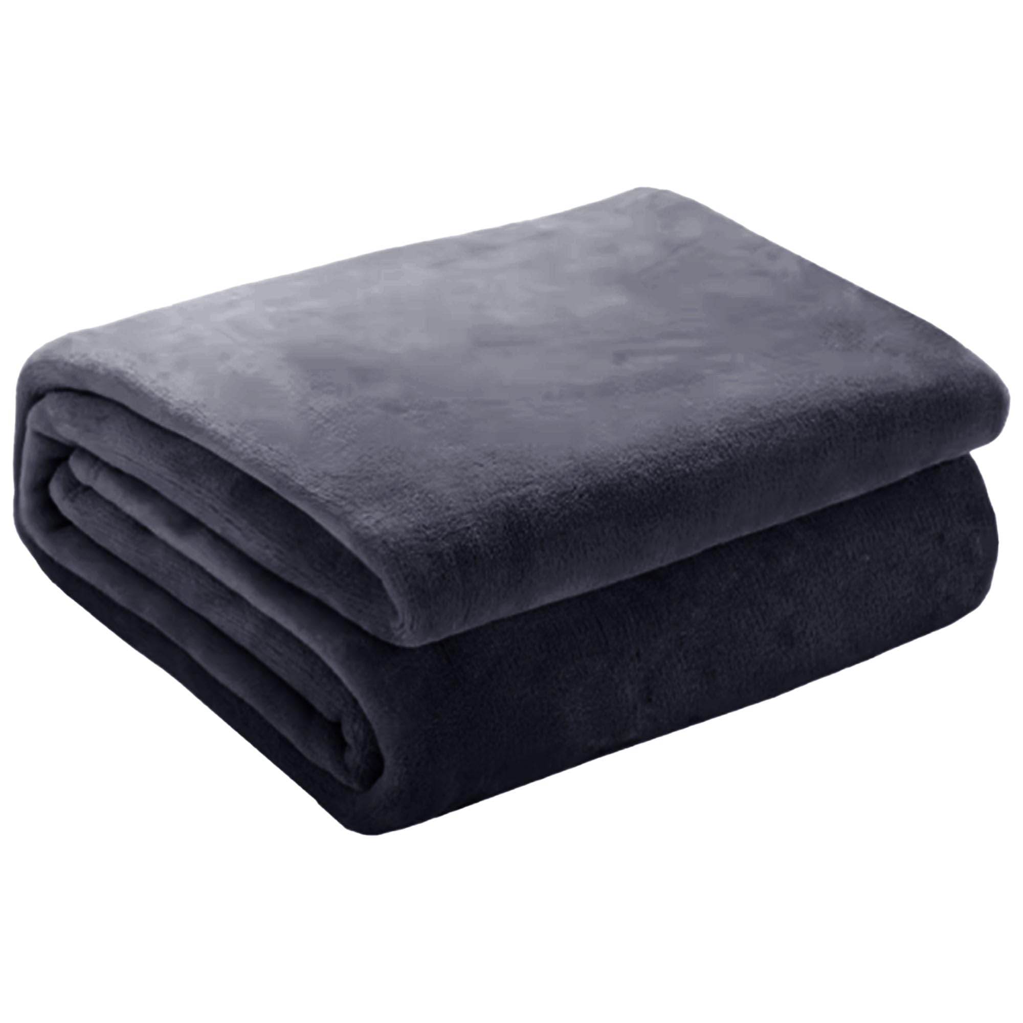 Couverture Canape 180 x 220 cm Moelleux Couverture Plaid Polaire Flanelle Facile à Entretenir pour Canapé Ou Salon, Gris Foncé
