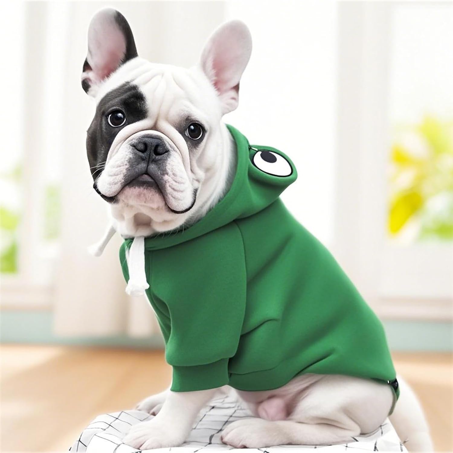 Pet Clothing Dog Transformation Shaped Hoodie (Frog,L) | Autumn and Winter Warm Small Large Dog Method Dou Cat Clothes For French Bulldog Chihuahua Pug Boston Terrier Dachshund - view 3